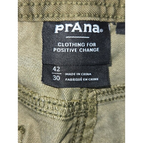 Prana‎ Mens Olive Slim Fit Jeans 42x30 Cotton Blend - Picture 4 of 9